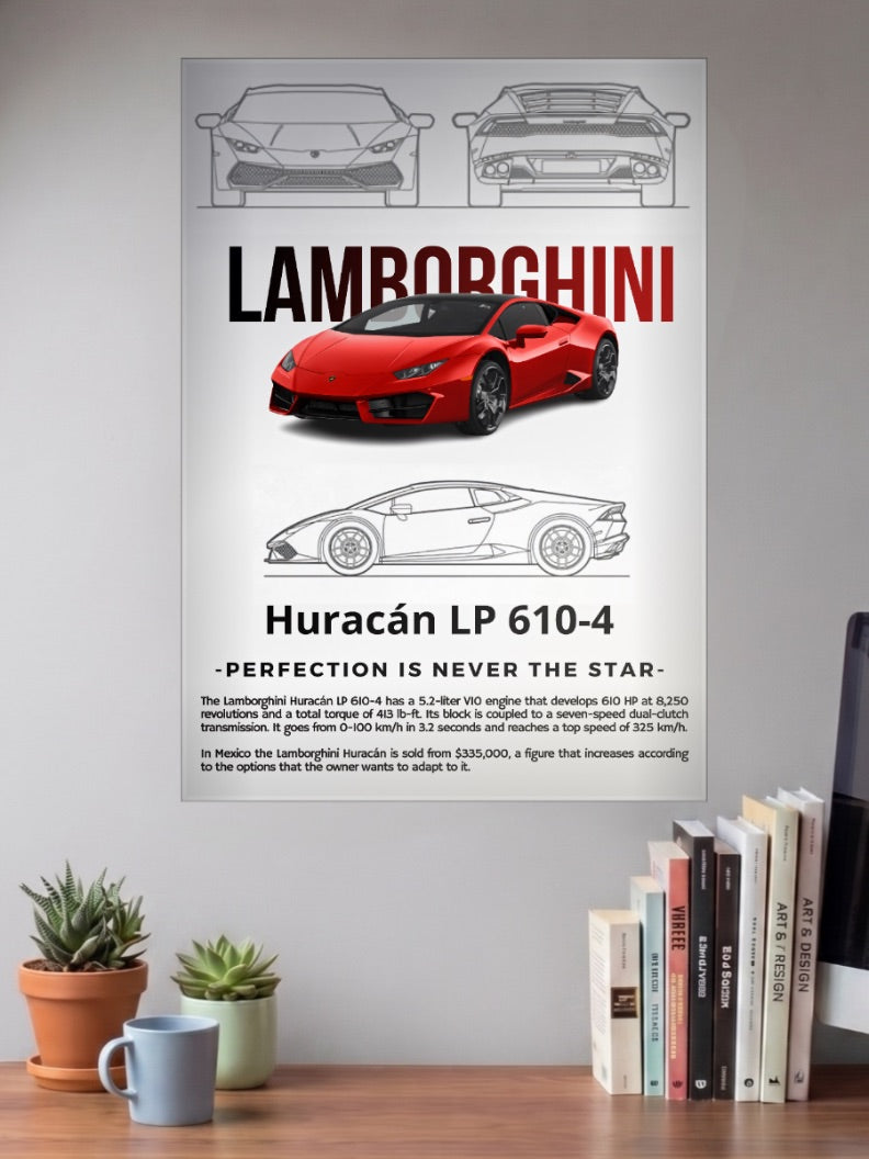 Lamborghini Huracan Cars Poster