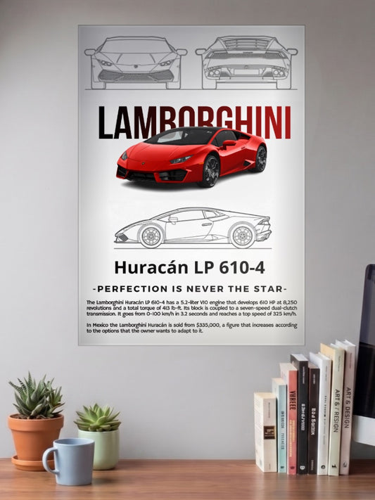 Lamborghini Huracan Cars Poster
