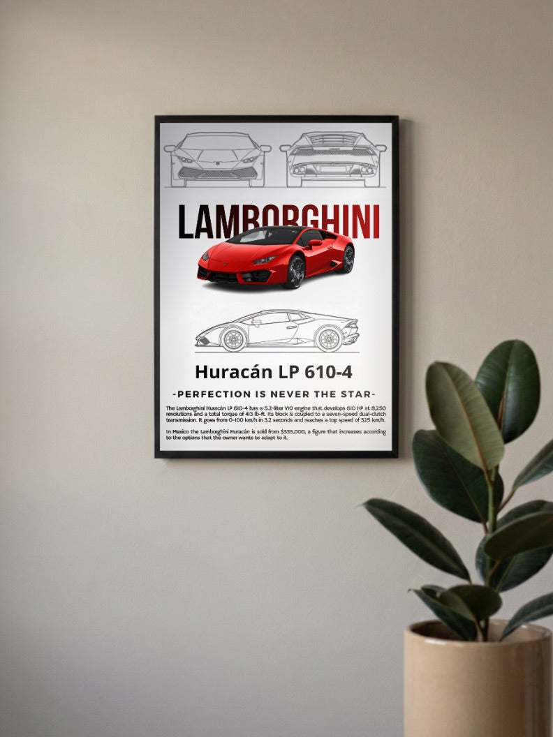 Lamborghini Huracan Cars Poster