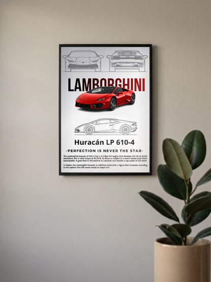 Lamborghini Huracan Cars Poster