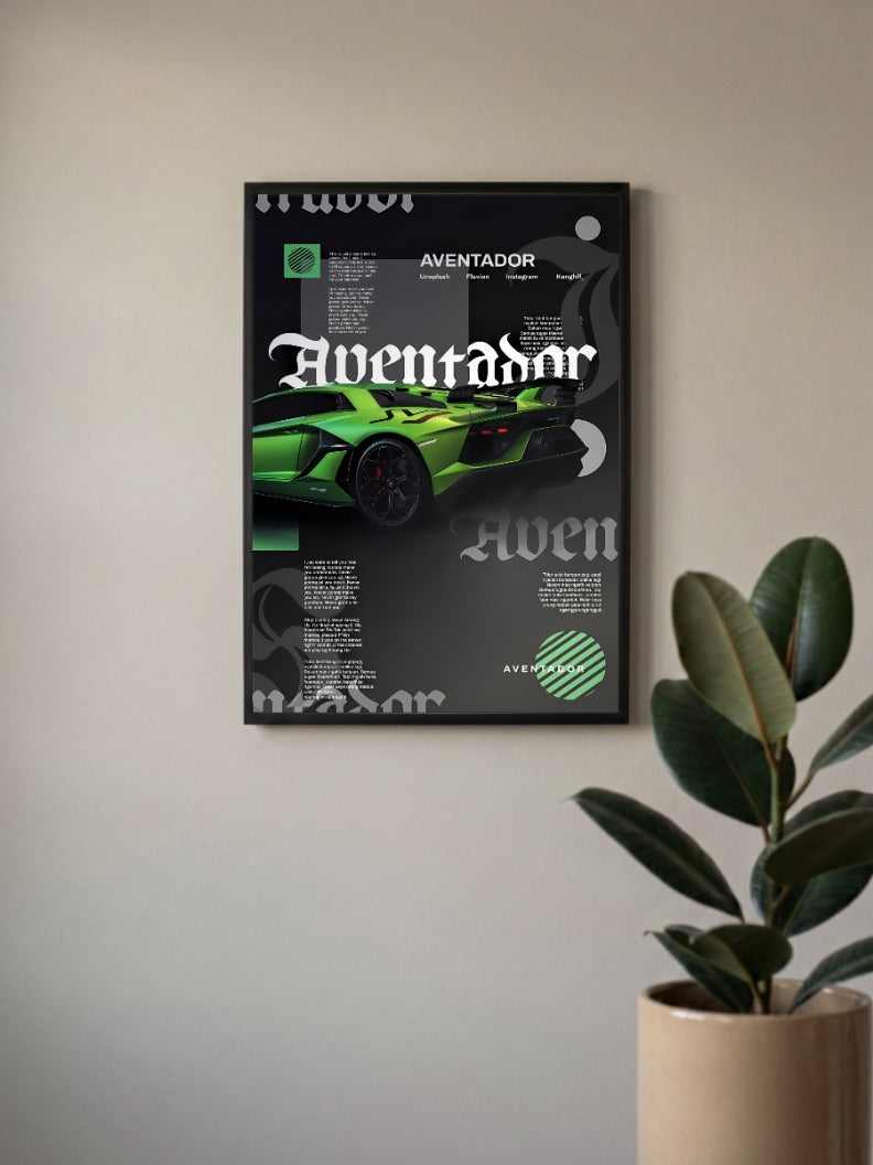 Lamborghini Aventador Cars Poster