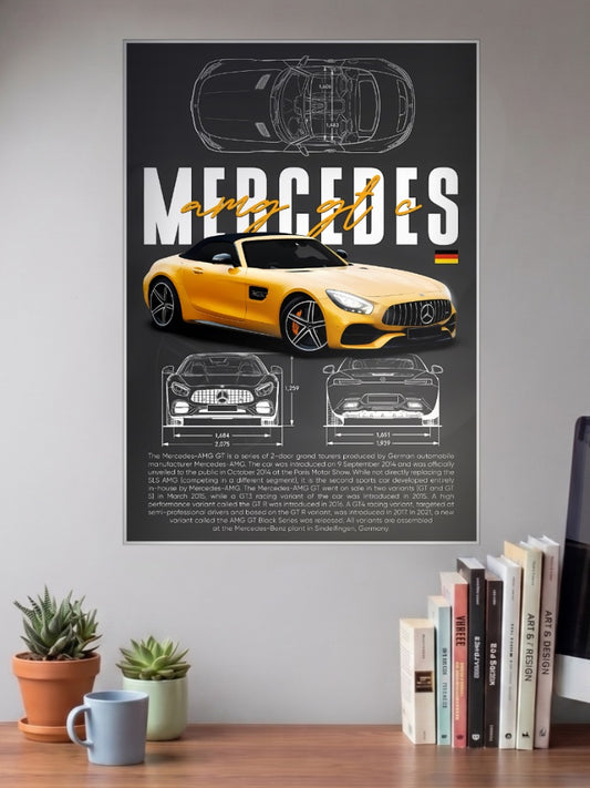 Mercedes AMG GT Redline Rush Cars Poster