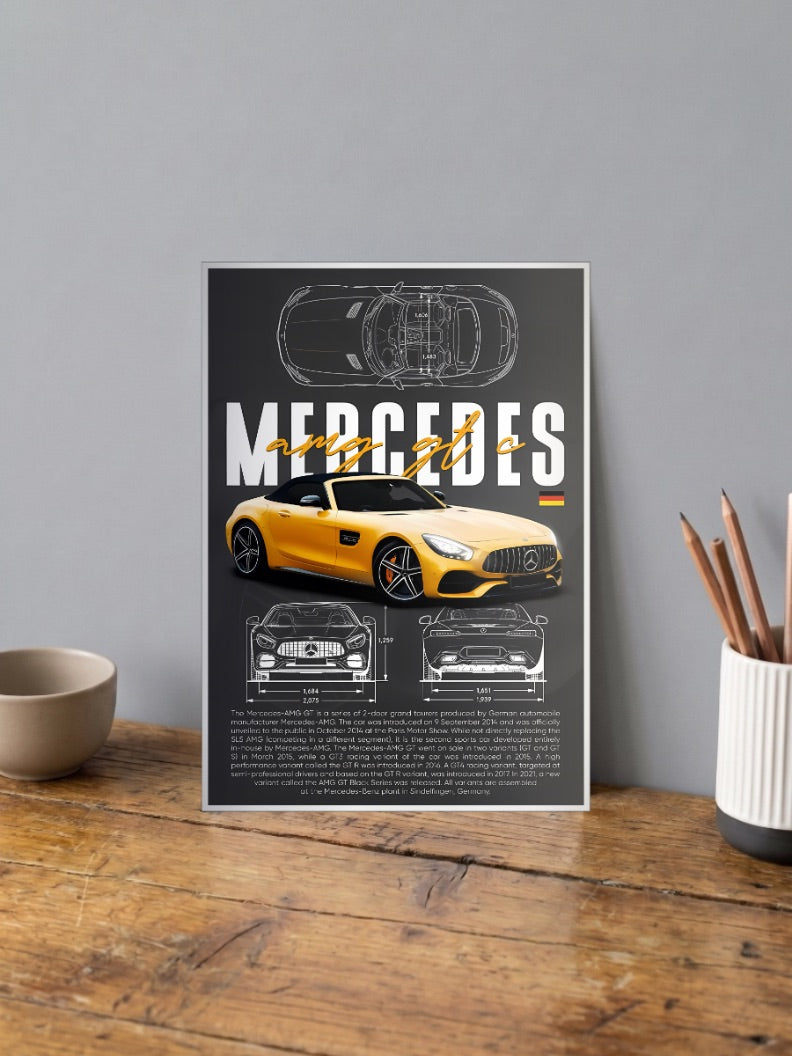 Mercedes AMG GT Redline Rush Cars Poster