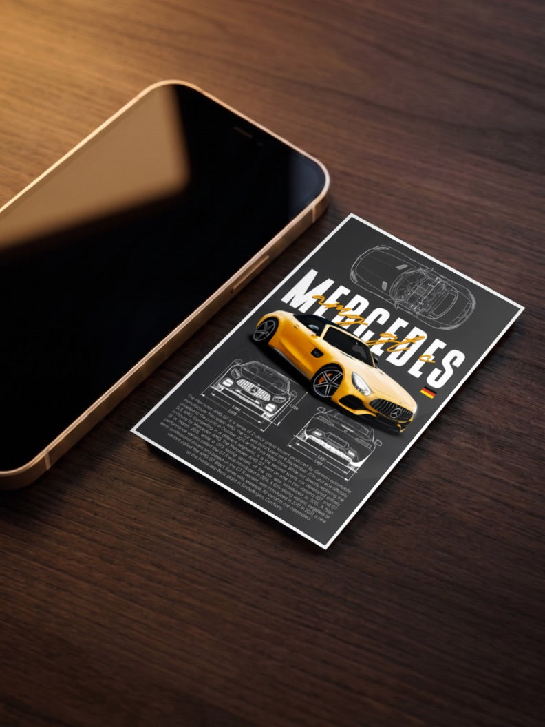 Mercedes AMG GT Redline Rush Cars Poster