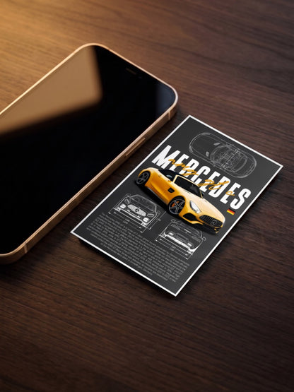 Mercedes AMG GT Redline Rush Cars Poster