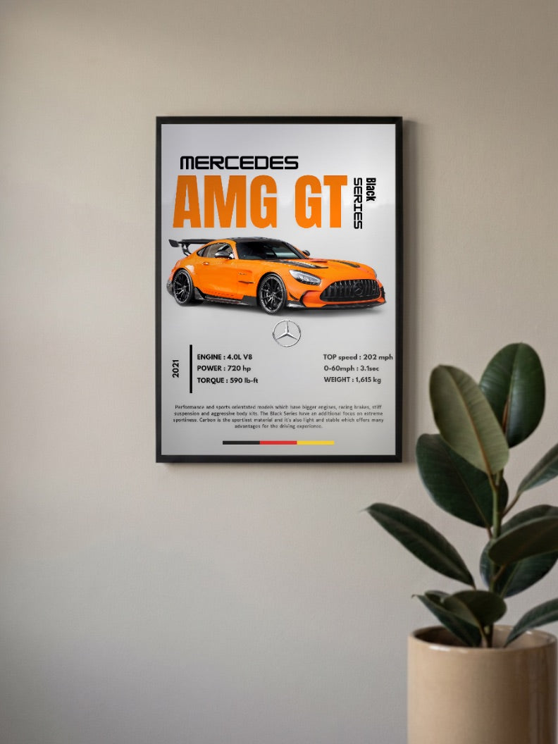 Mercedes AMG GT Black Series Apex Hunter Cars Poster