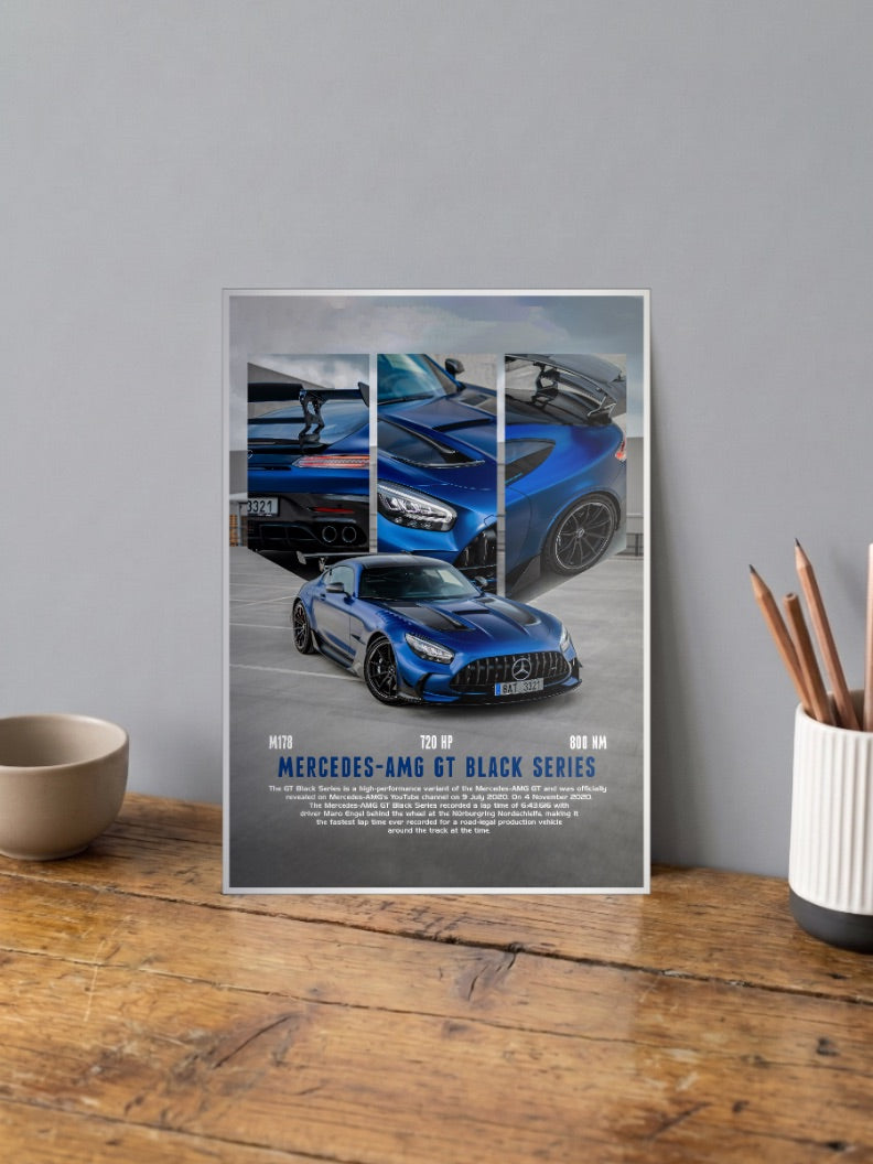 Mercedes AMG GT Black Series Cars Poster