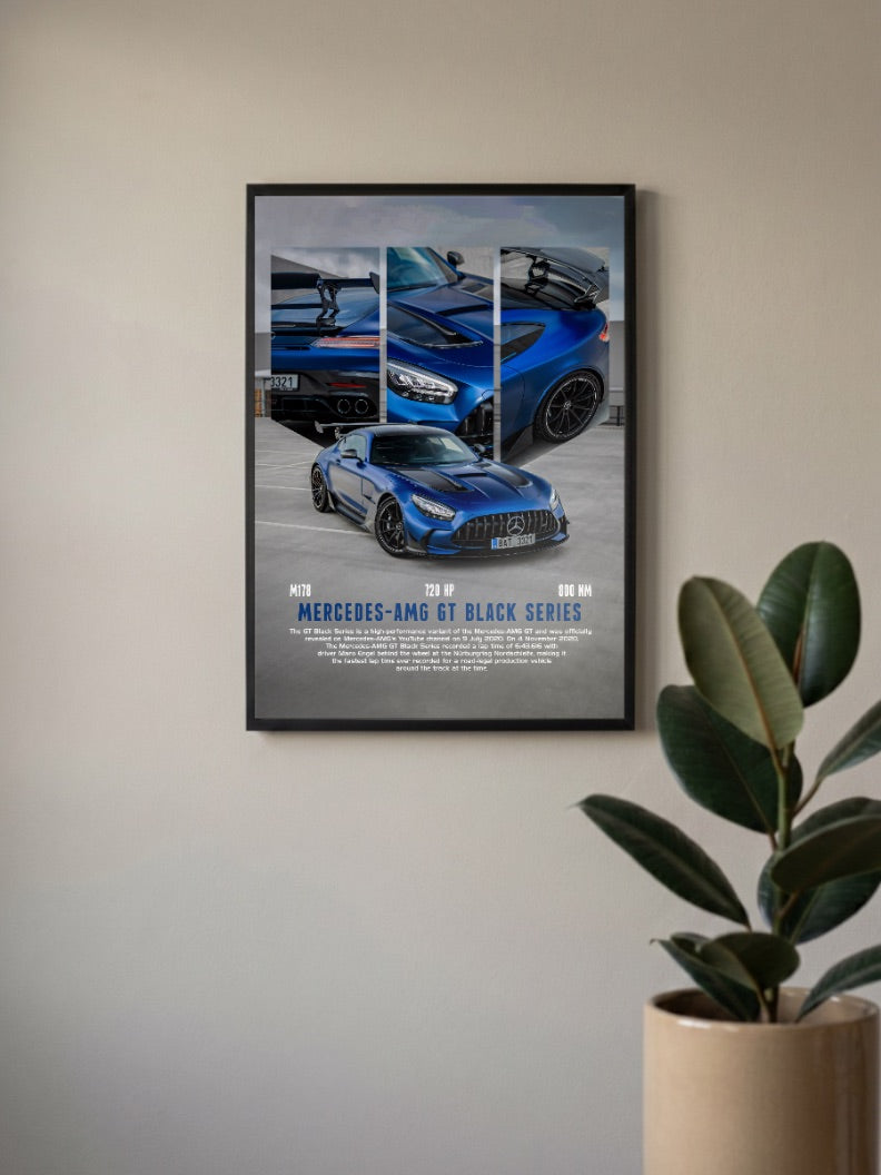 Mercedes AMG GT Black Series Cars Poster