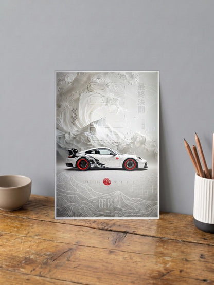 Porsche 911 GT Cars Poster