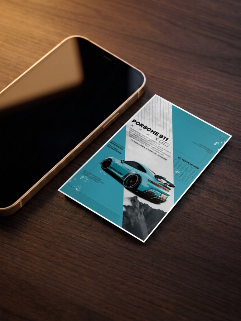 Porsche 911 Road Royalty Cars Poster