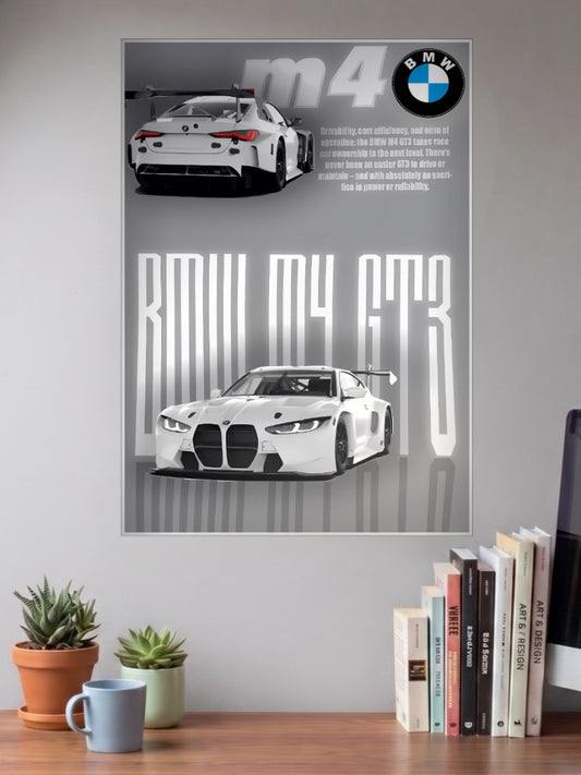 BMW M4 GT3 Track Born Cars Poster