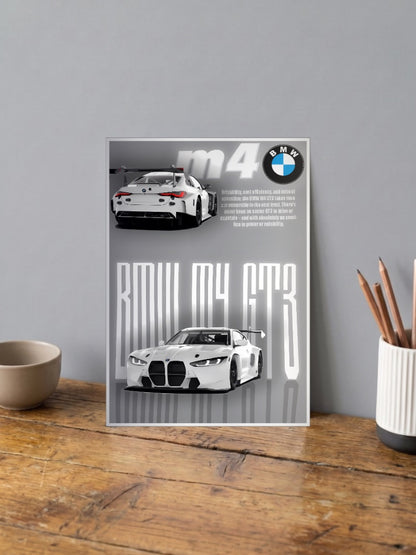 BMW M4 GT3 Track Born Cars Poster