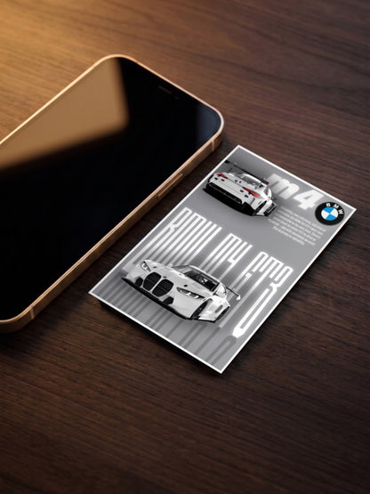 BMW M4 GT3 Track Born Cars Poster