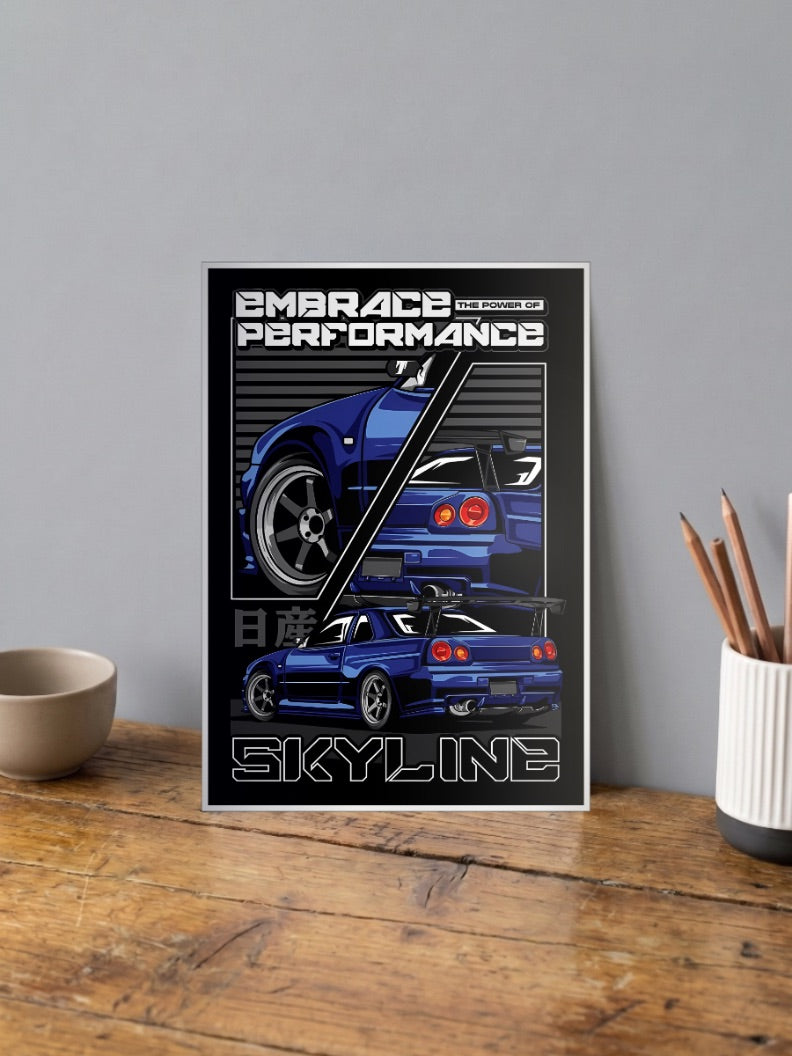Nissan Skyline Cars Poster