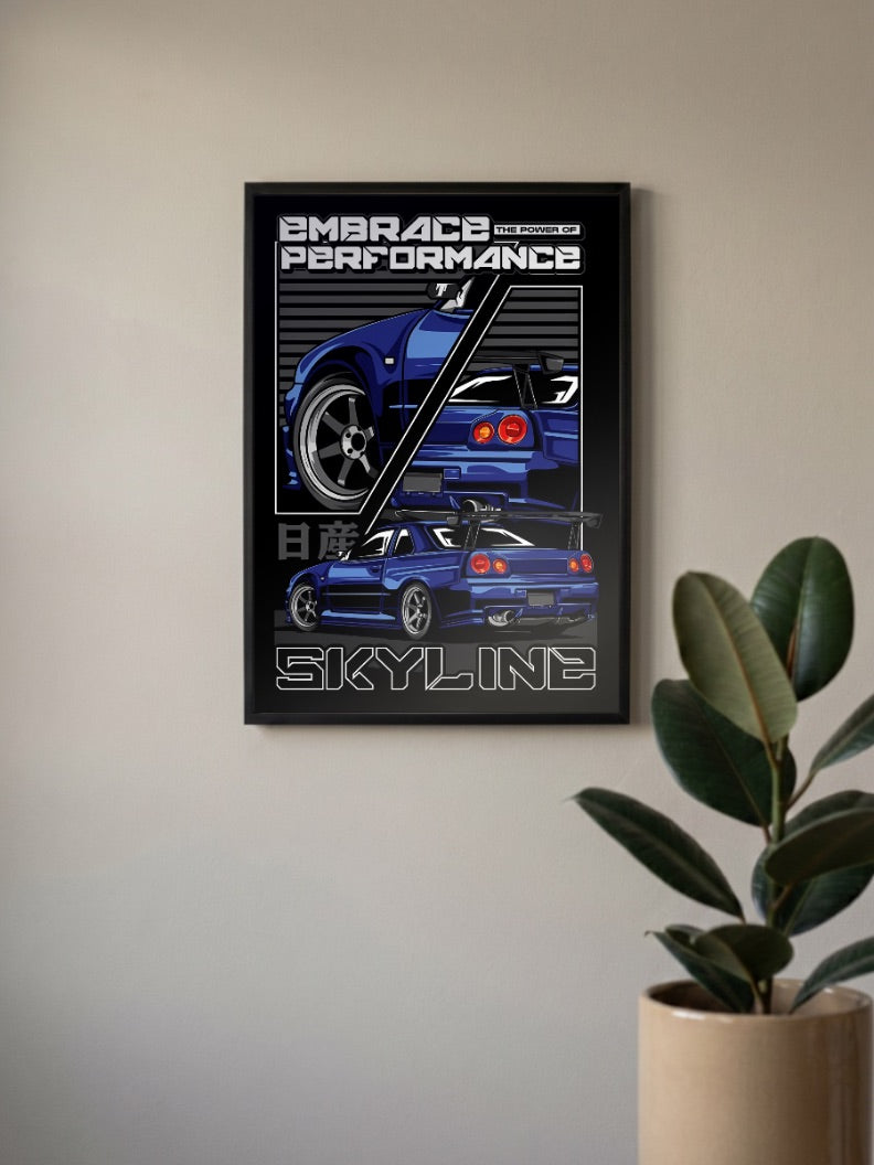 Nissan Skyline Cars Poster