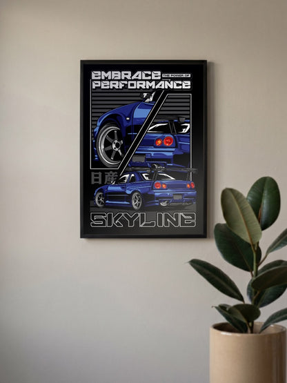 Nissan Skyline Cars Poster