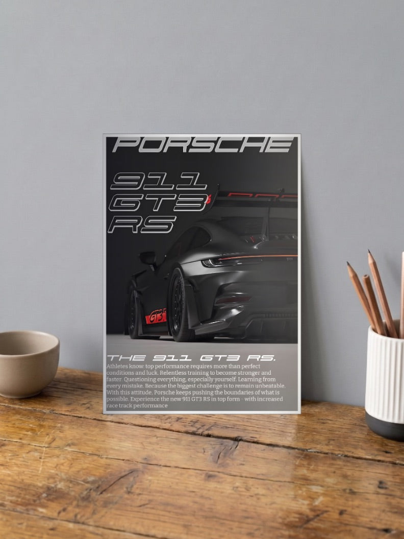 Porsche 911 GT3 RS Speed Bound Cars Poster