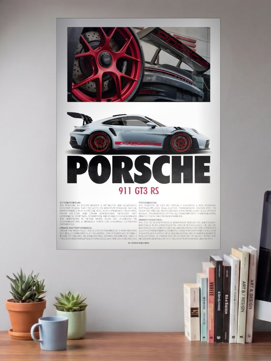 Porsche 911 GT3 RS Pure Adrenaline Cars Poster