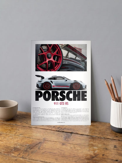 Porsche 911 GT3 RS Pure Adrenaline Cars Poster