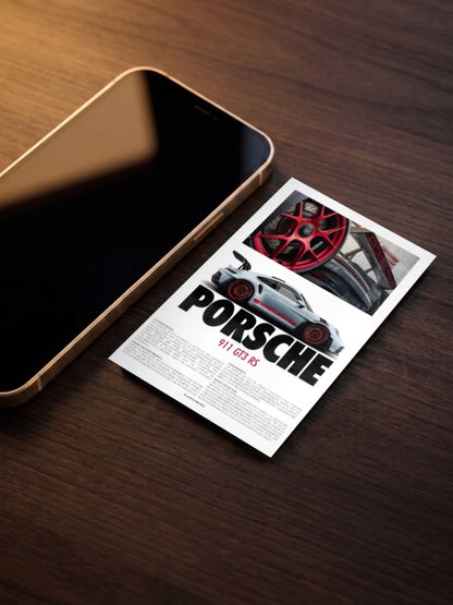 Porsche 911 GT3 RS Pure Adrenaline Cars Poster