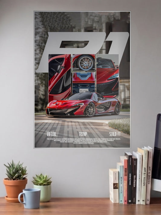 McLaren P1 Grip and Go Cars Poster