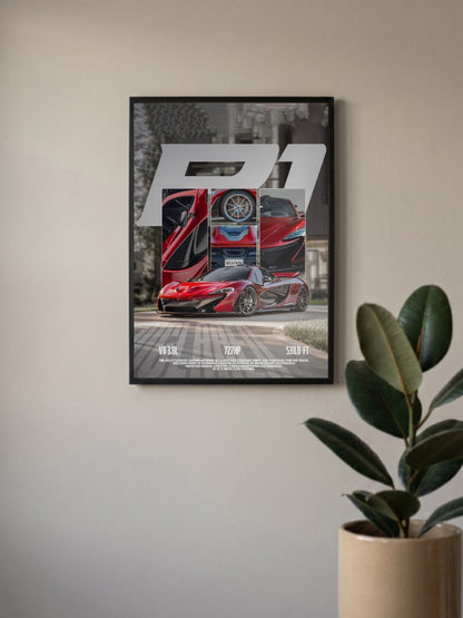 McLaren P1 Grip and Go Cars Poster