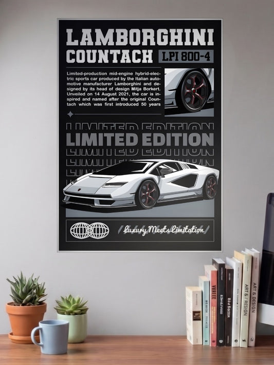 Lamborghini Countach LPI 804 Cars Poster