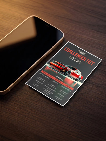 Dodge Challenger SRT Hellcat American Muscle Cars Poster