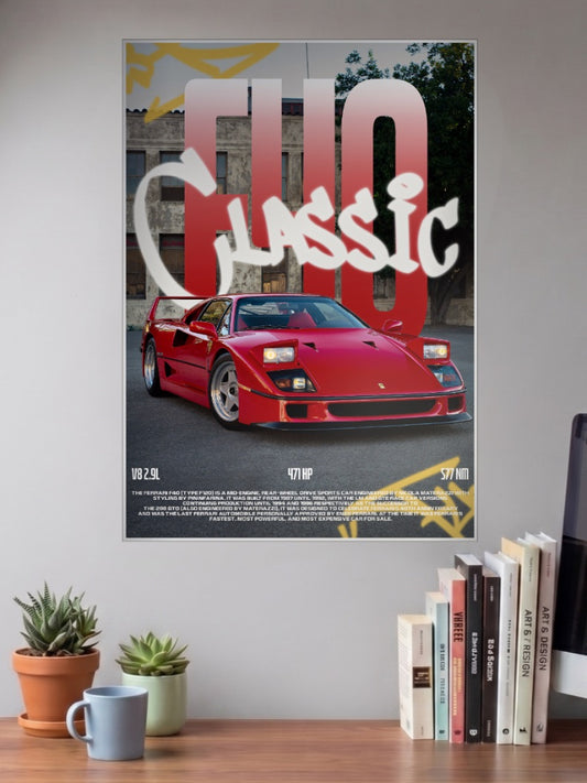 Ferrari F40 Grip and Go Cars Poster