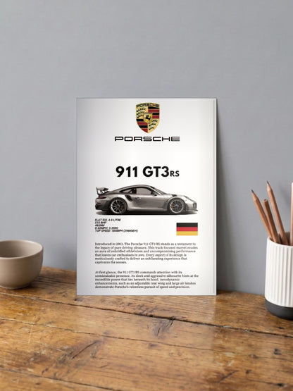 Porsche 911 GT3RS Car Poster