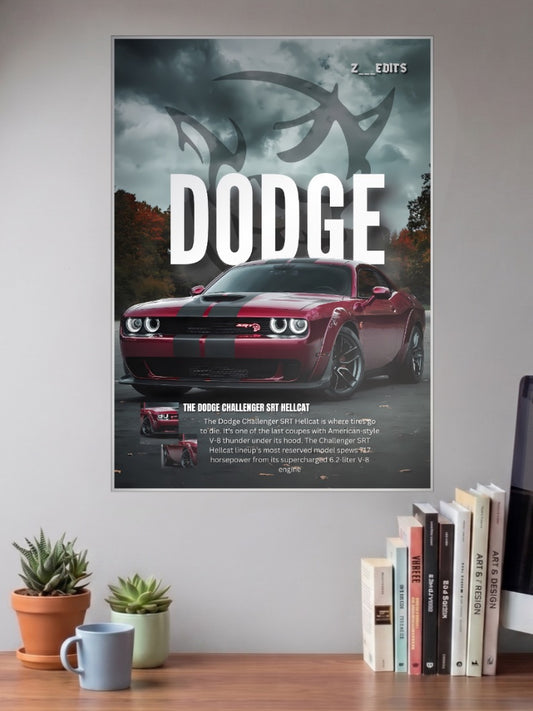 Dodge Challenger SRT Hellcat Cars Poster