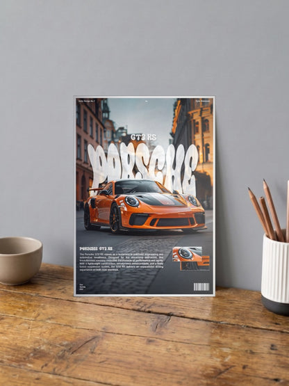 Porsche GT3 RS Garage Icon Cars Poster