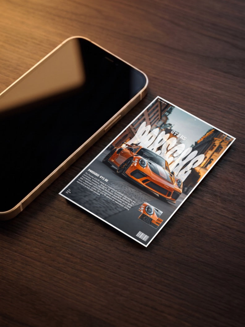 Porsche GT3 RS Garage Icon Cars Poster