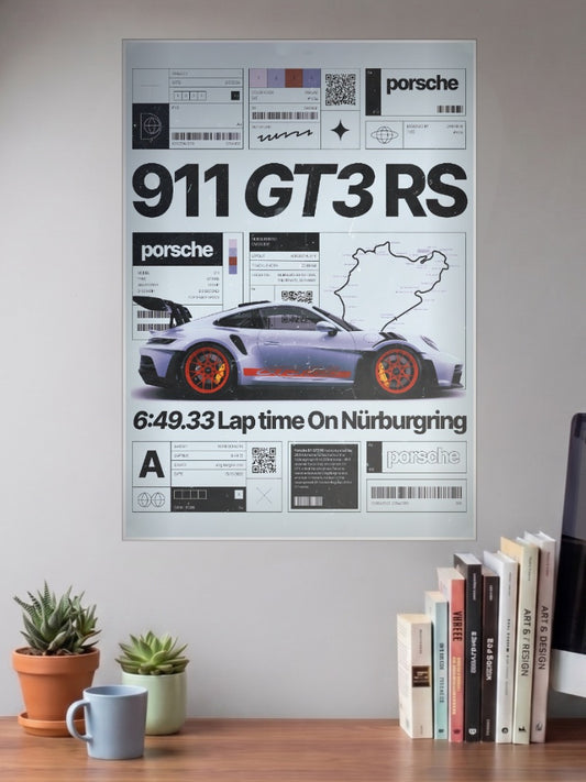 Porsche 911 GT3 RS Cars Poster