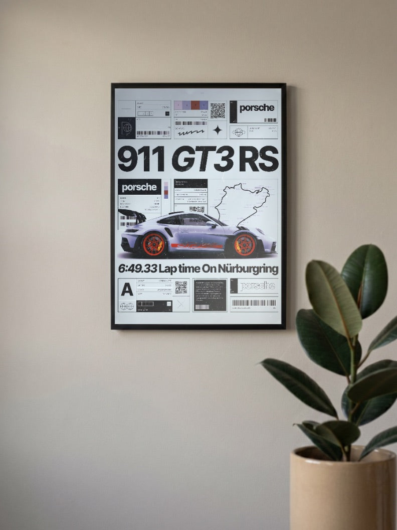 Porsche 911 GT3 RS Cars Poster