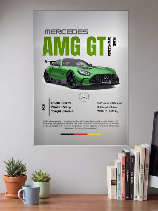 Mercedes AMG GT Cars Poster
