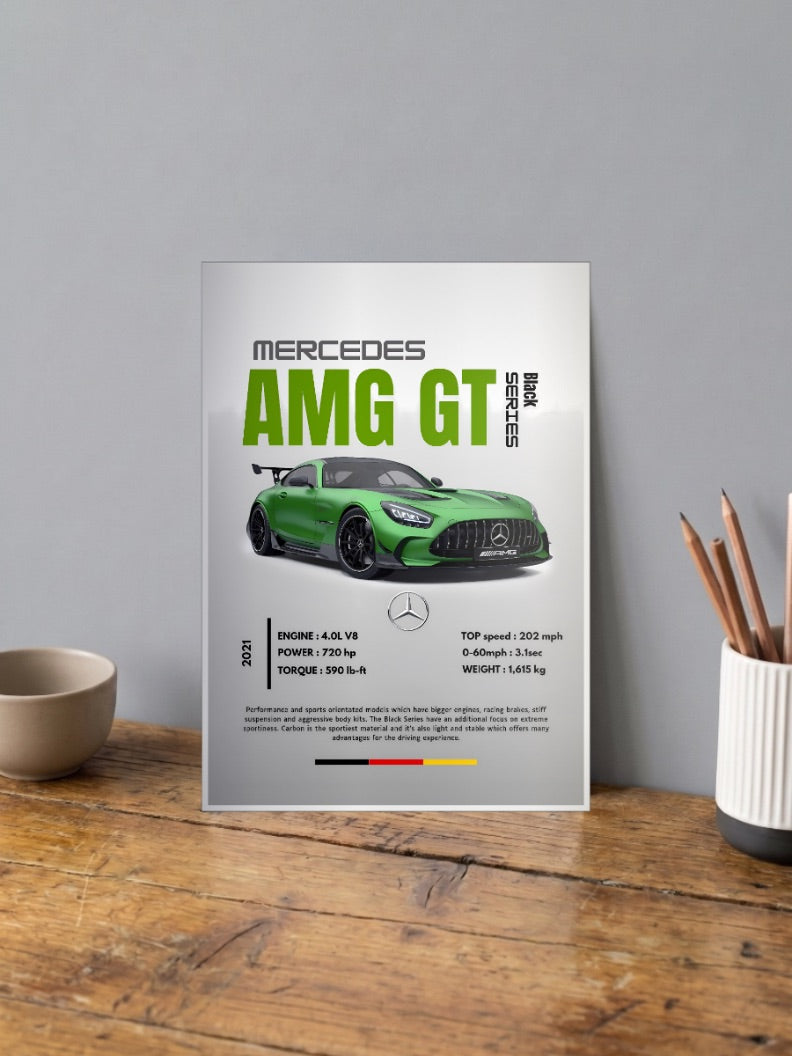 Mercedes AMG GT Cars Poster