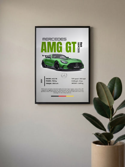Mercedes AMG GT Cars Poster