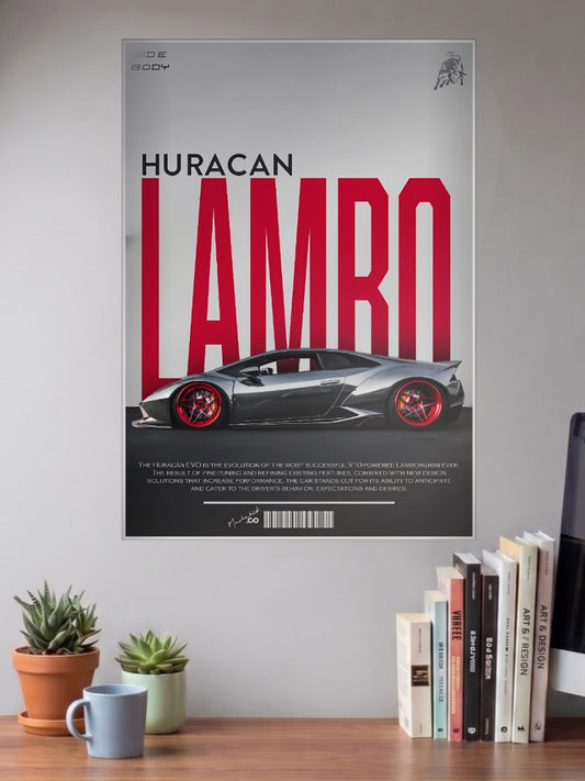 Lamborghini Lambo Huracan Cars Poster