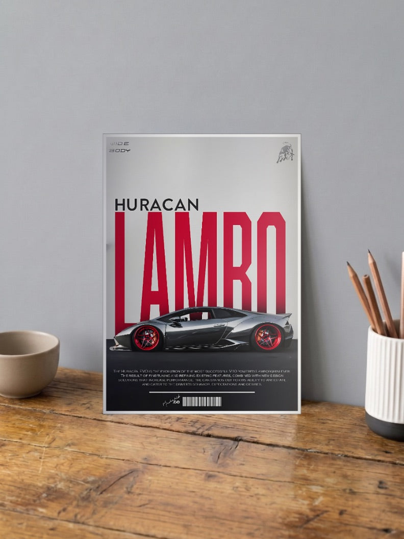 Lamborghini Lambo Huracan Cars Poster