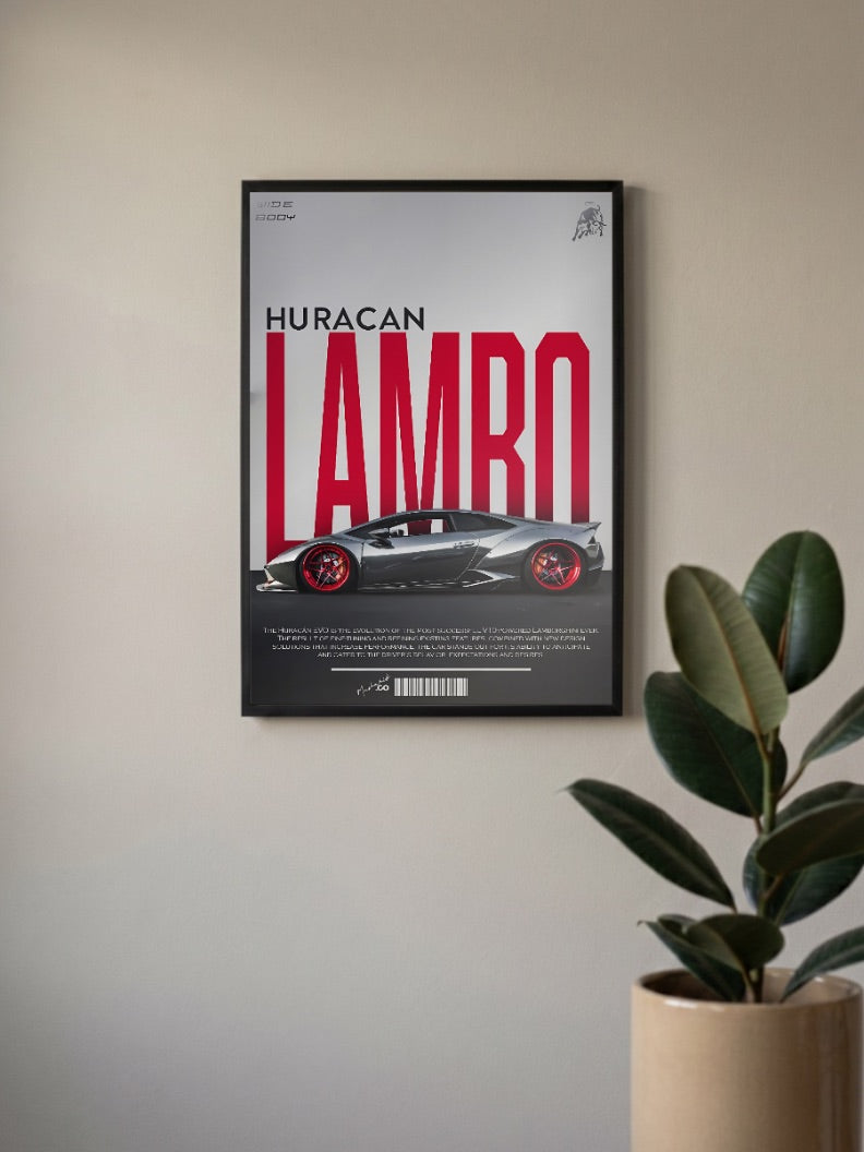 Lamborghini Lambo Huracan Cars Poster