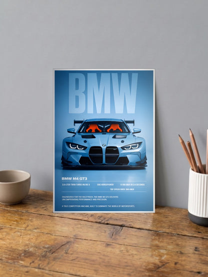 BMW M4 GT3 Cars Poster