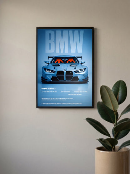 BMW M4 GT3 Cars Poster