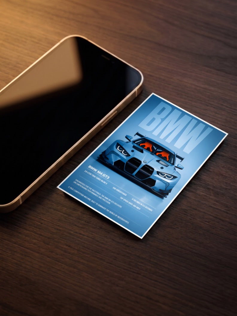 BMW M4 GT3 Cars Poster