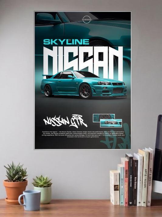 Skyline Nissan GT R Cars Poster