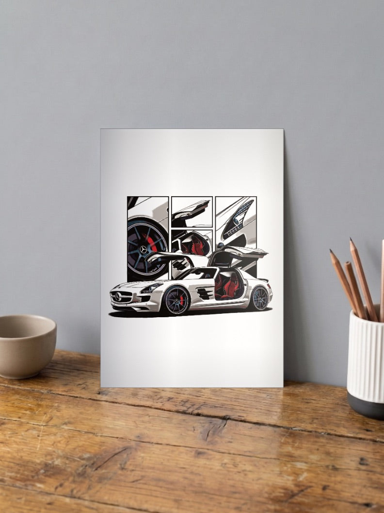 BMW SLS AMG Car Poster