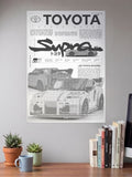Toyota Supra Car Poster