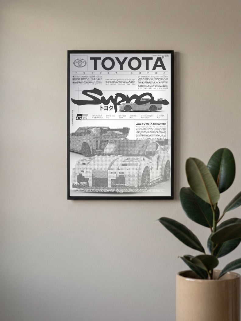 Toyota Supra Car Poster