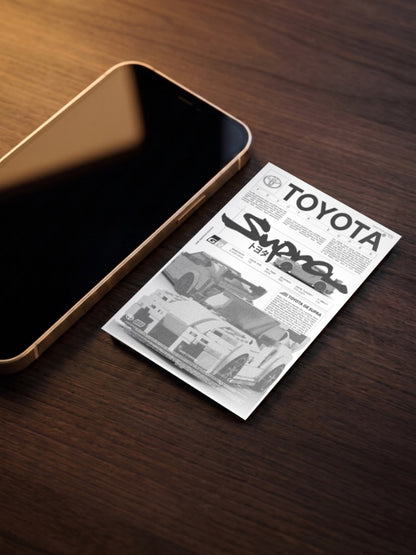 Toyota Supra Car Poster