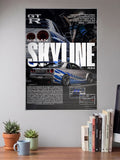 Nissan Skyline r34 gTR Cars Poster